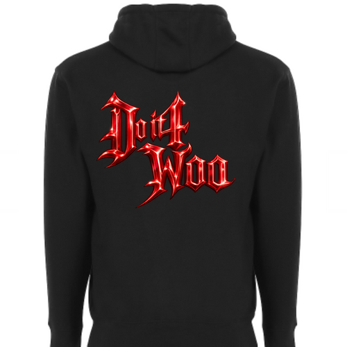 DO IT 4 WOO Black & Red Just Hoodie